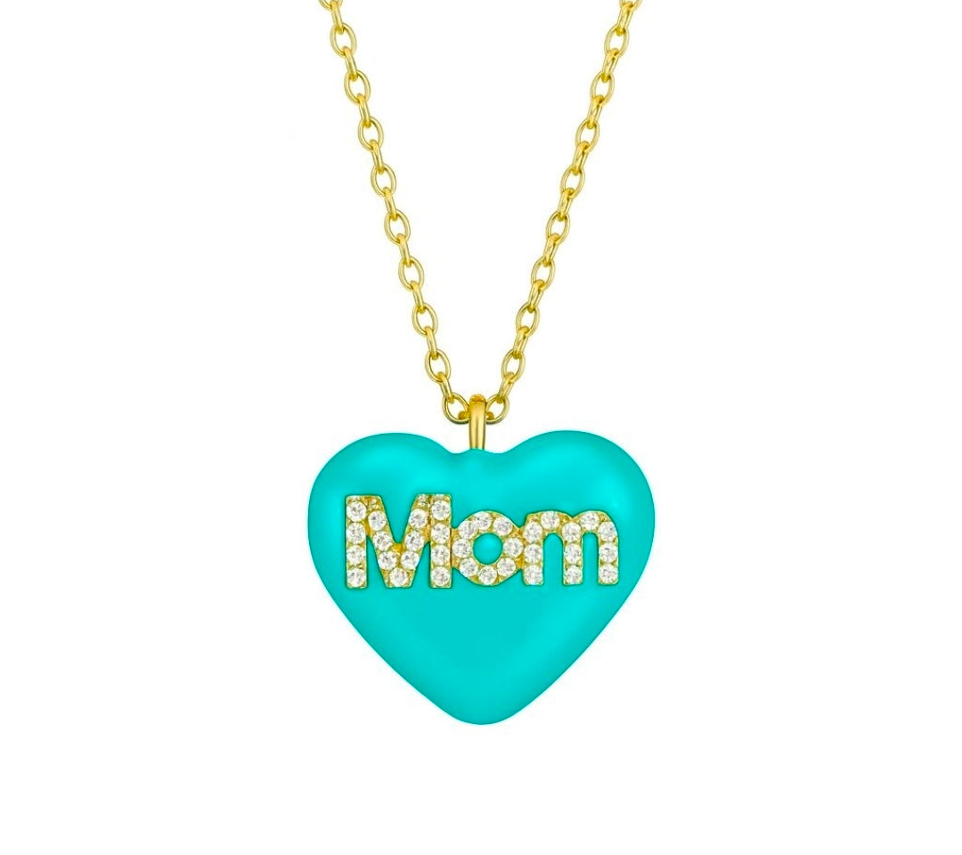 Collana Cuore Mom Smaltato