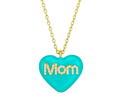 Collana Cuore Mom Smaltato