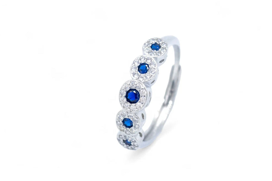 Anello Mezza Veretta Magica Con Pietre Colorate (AN004)