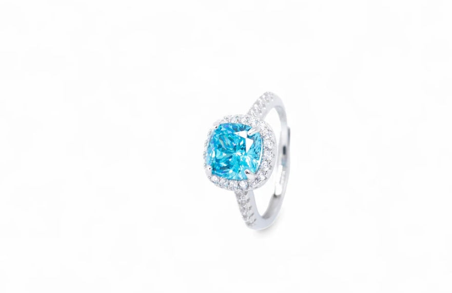 Anello Classico Pietra Colorata e Zirconi (AN031)
