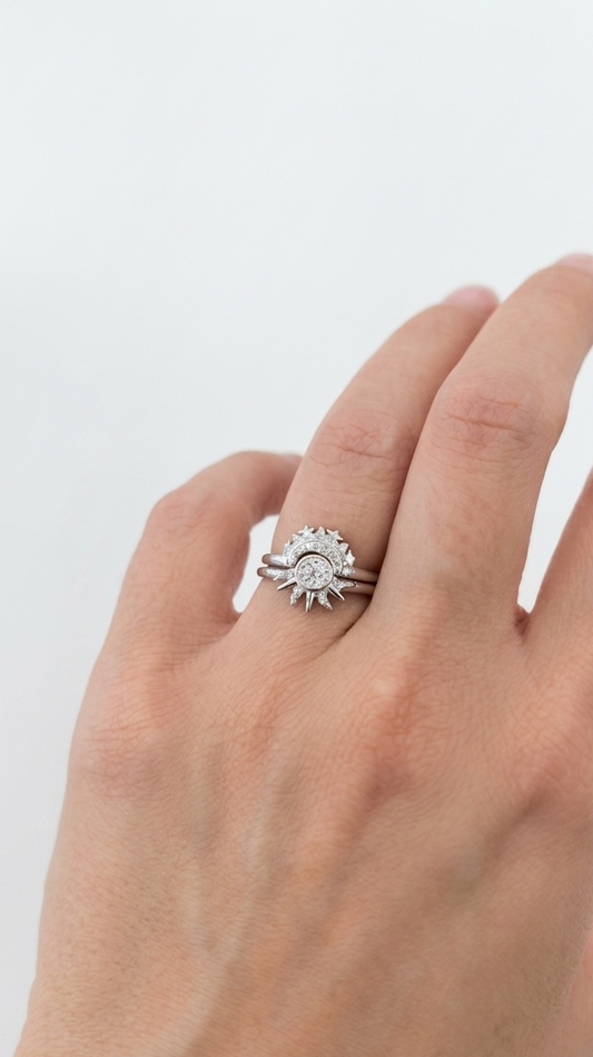 Anello coppia sole e luna