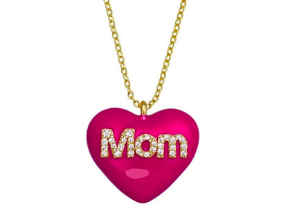 Collana Cuore Mom Smaltato
