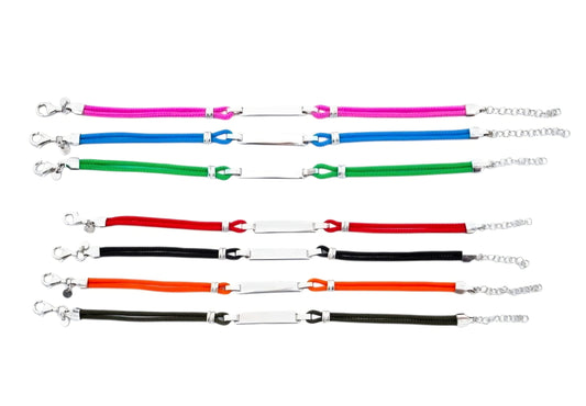 Bracciale regolabile con targhetta personalizzabile (BR077)