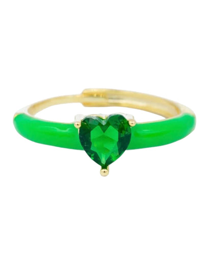 Anello Smaltato Cuore