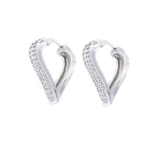 Orecchini Cuore con Zirconi (OR200W)