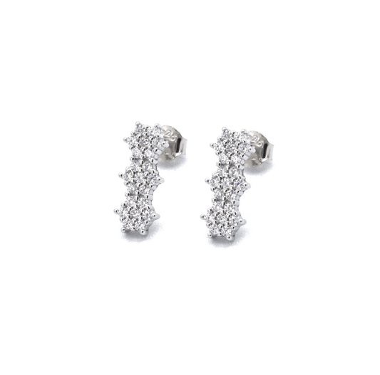 Orecchini modello Trology con pavé (OR293)