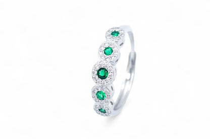 Anello Mezza Veretta Magica Con Pietre Colorate (AN004)