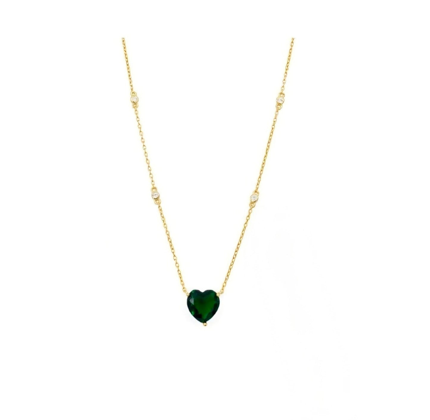 Collana con Cuore e Punto Luce Laterale
