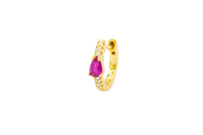 Orecchini Cerchietti con strass e goccia colorati