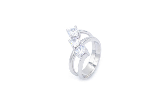 Anello Spirale con tre pietre (AN149)