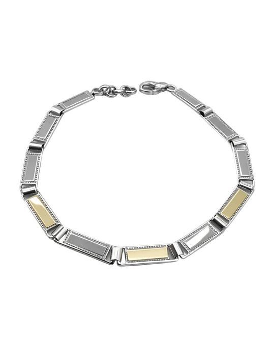 Bracciale a maglia geometrica Uomo