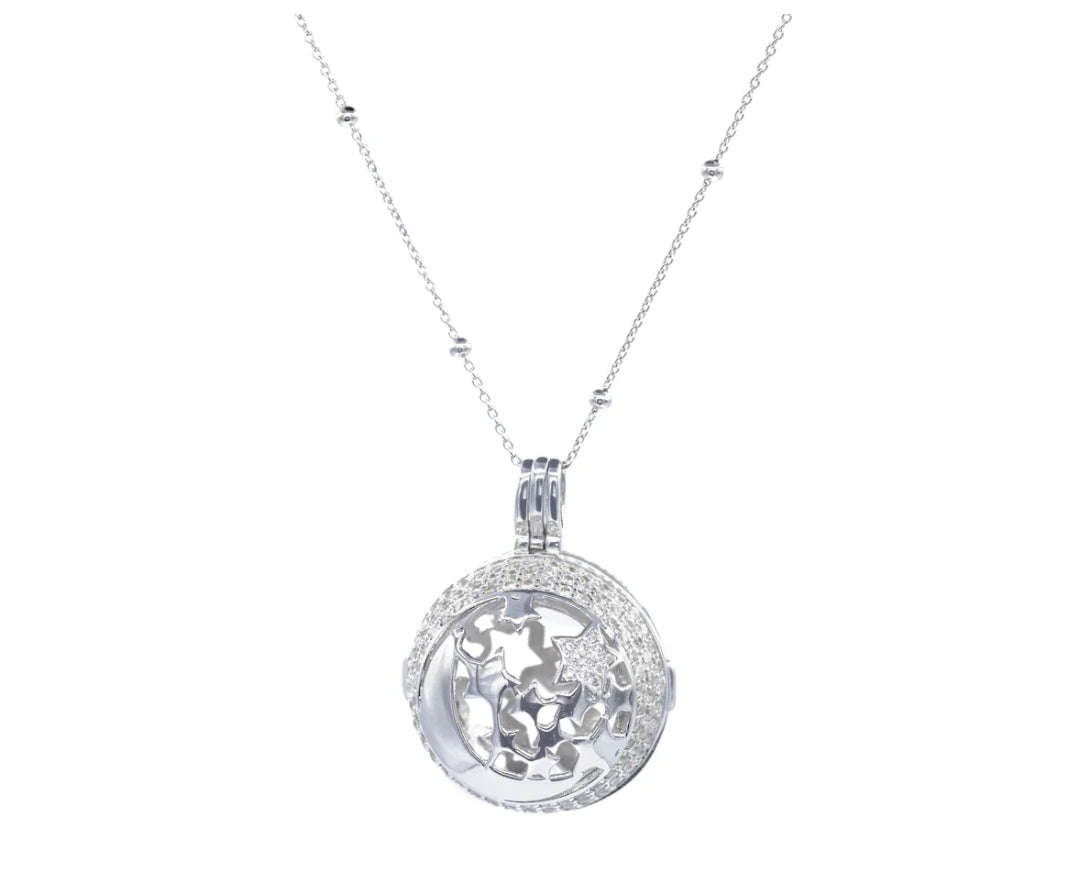 Collana chiama angeli con luna e stelle (CL042)