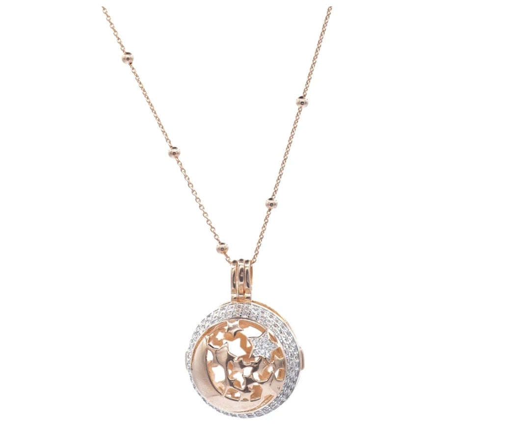 Collana chiama angeli con luna e stelle (CL042)