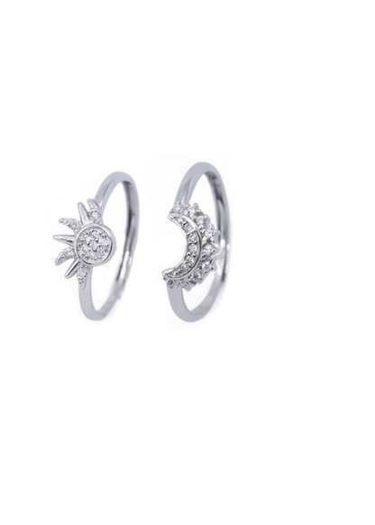 Anello coppia sole e luna