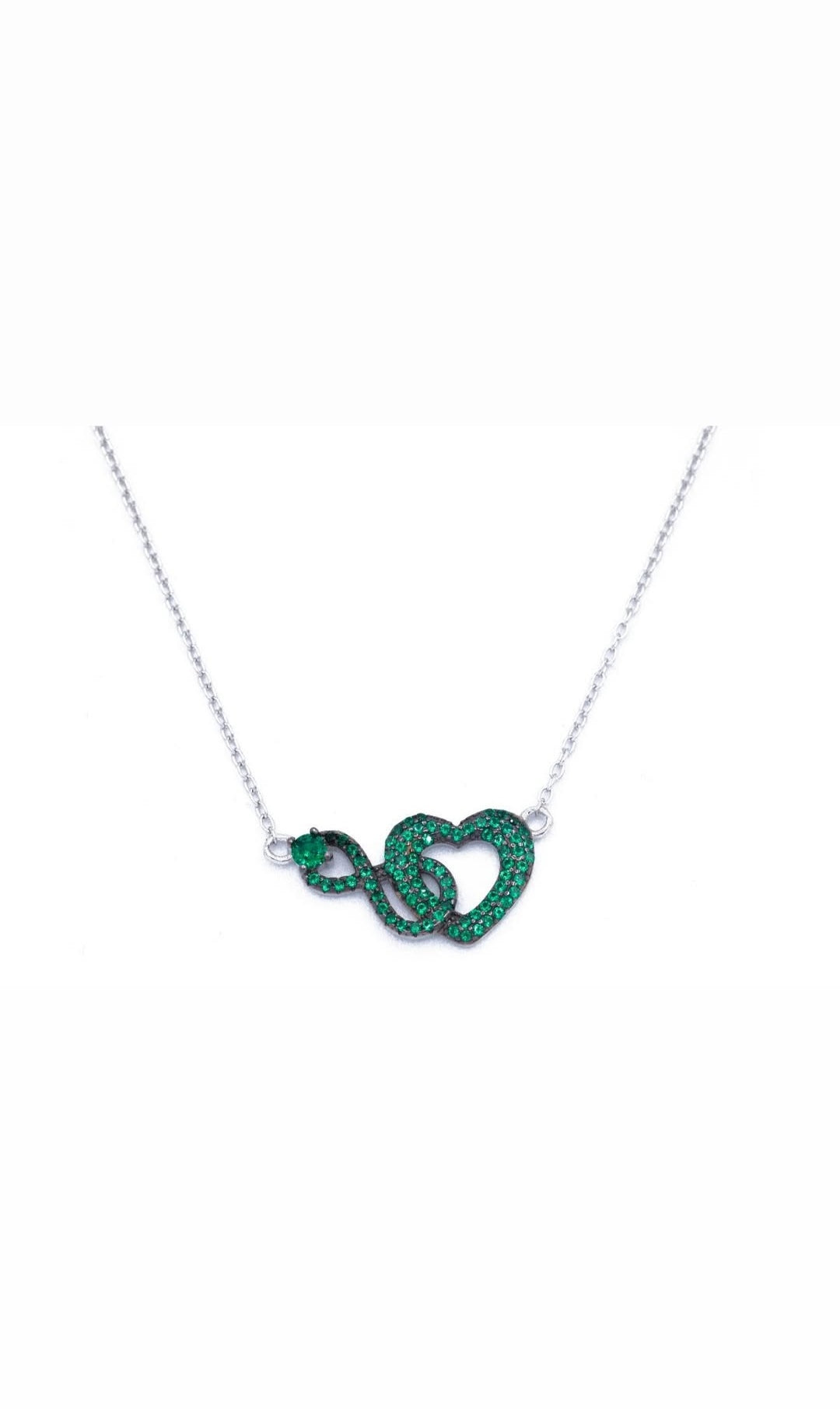 Collana infinito e cuore con zircone