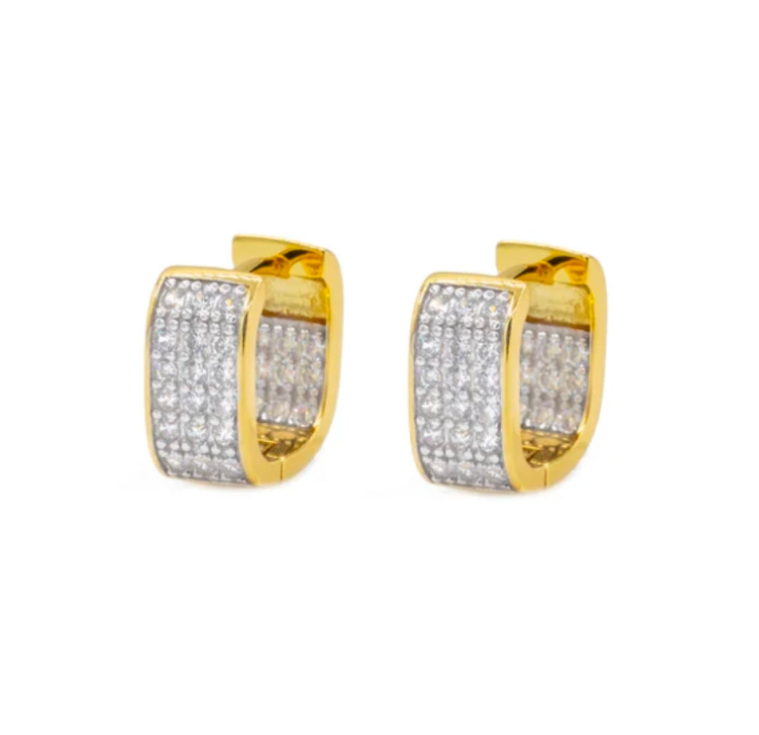 Orecchini Quadrati Pavé (OR061)