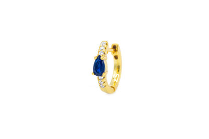 Orecchini Cerchietti con strass e goccia colorati