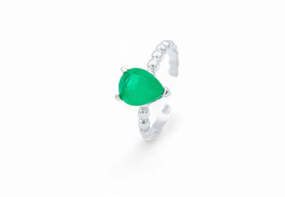 Anello Simil smeraldo a Goccia Nudo (AN116)