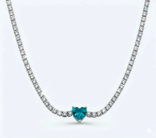 Collana Tennis cuoricino