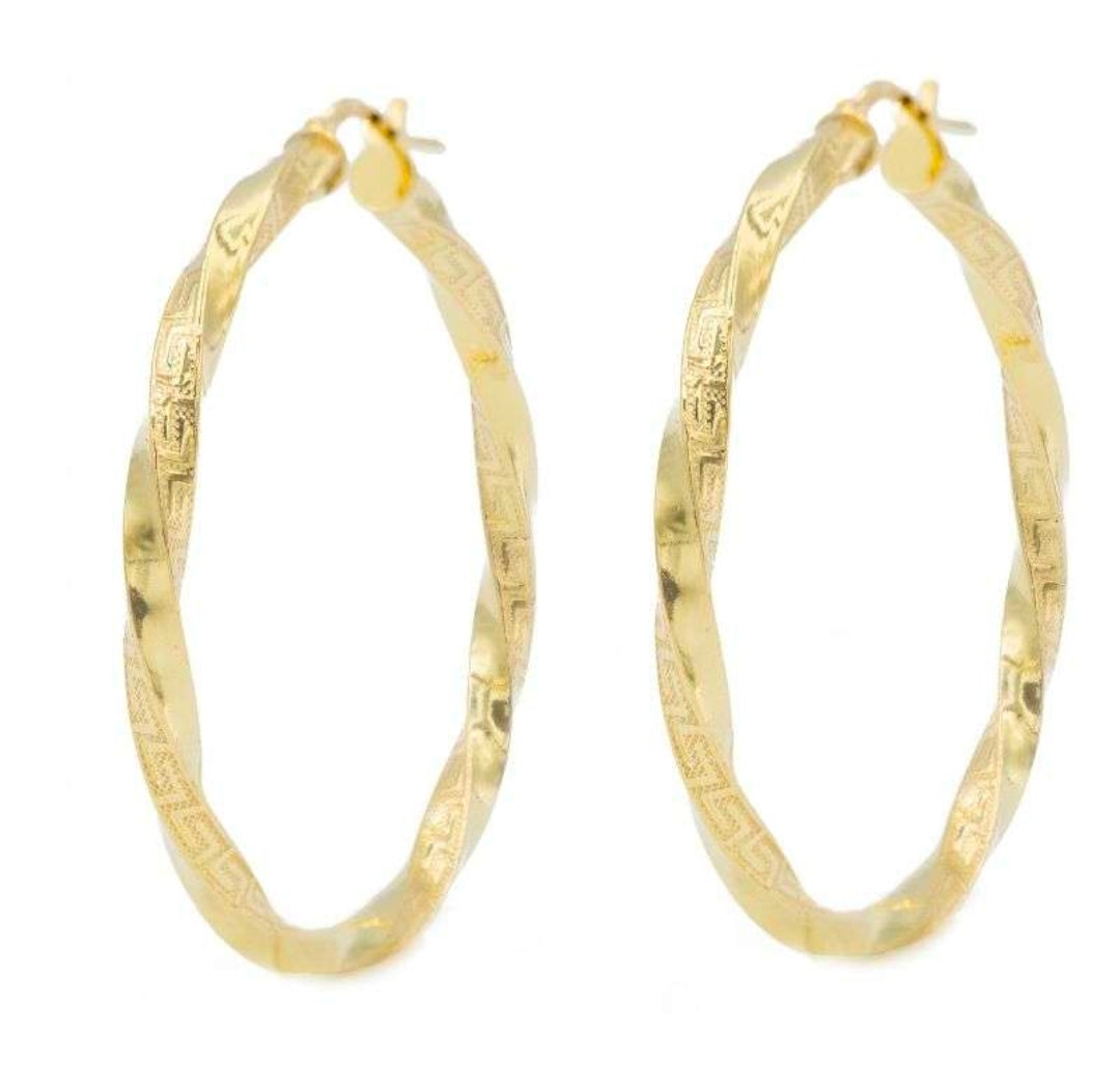 Orecchini Cerchio Con Greca (OR064)