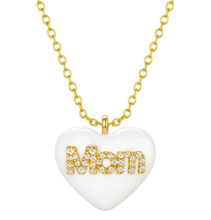 Collana Cuore Mom Smaltato