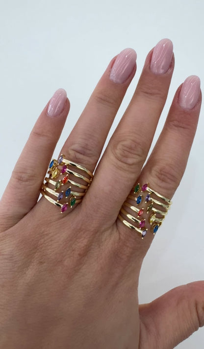 Anello cleopatra multicolore (AN061)