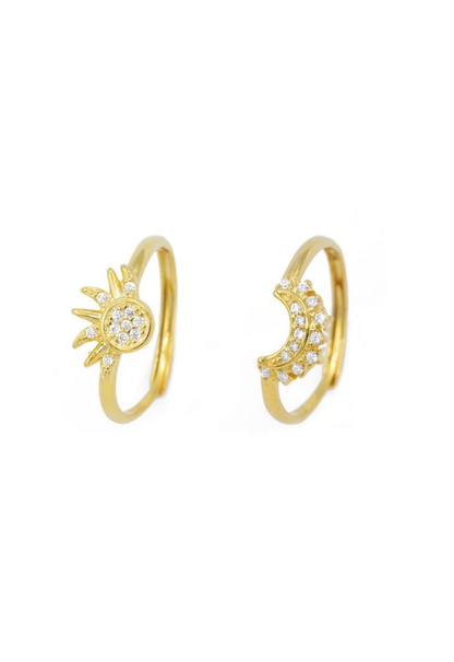 Anello coppia sole e luna