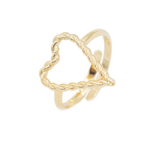 Anello Cuore con Filo Intrecciato (AN045)