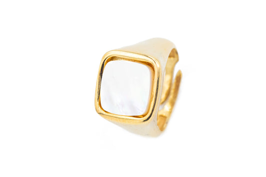 Anello Quadrato Madreperla (AN096)