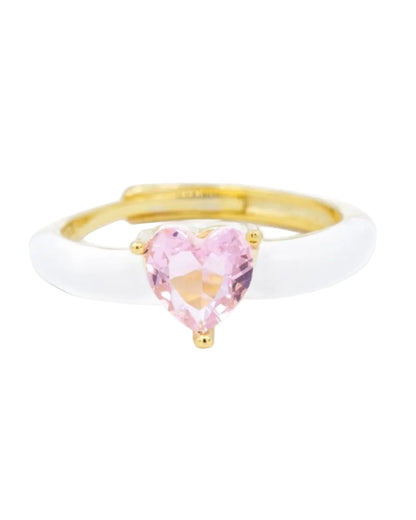 Anello Smaltato Cuore