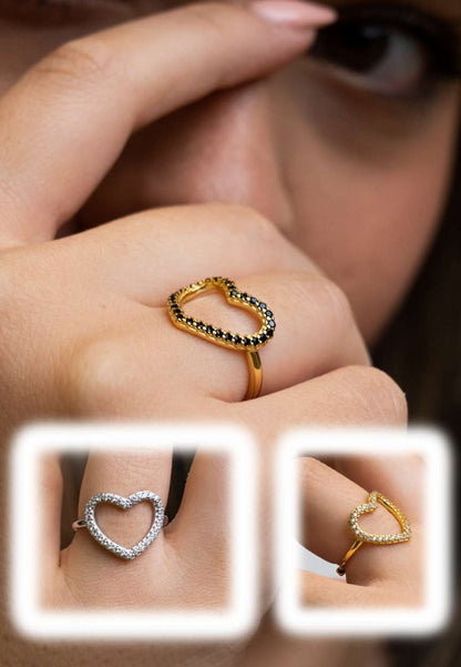 Anello Cuore simply strass